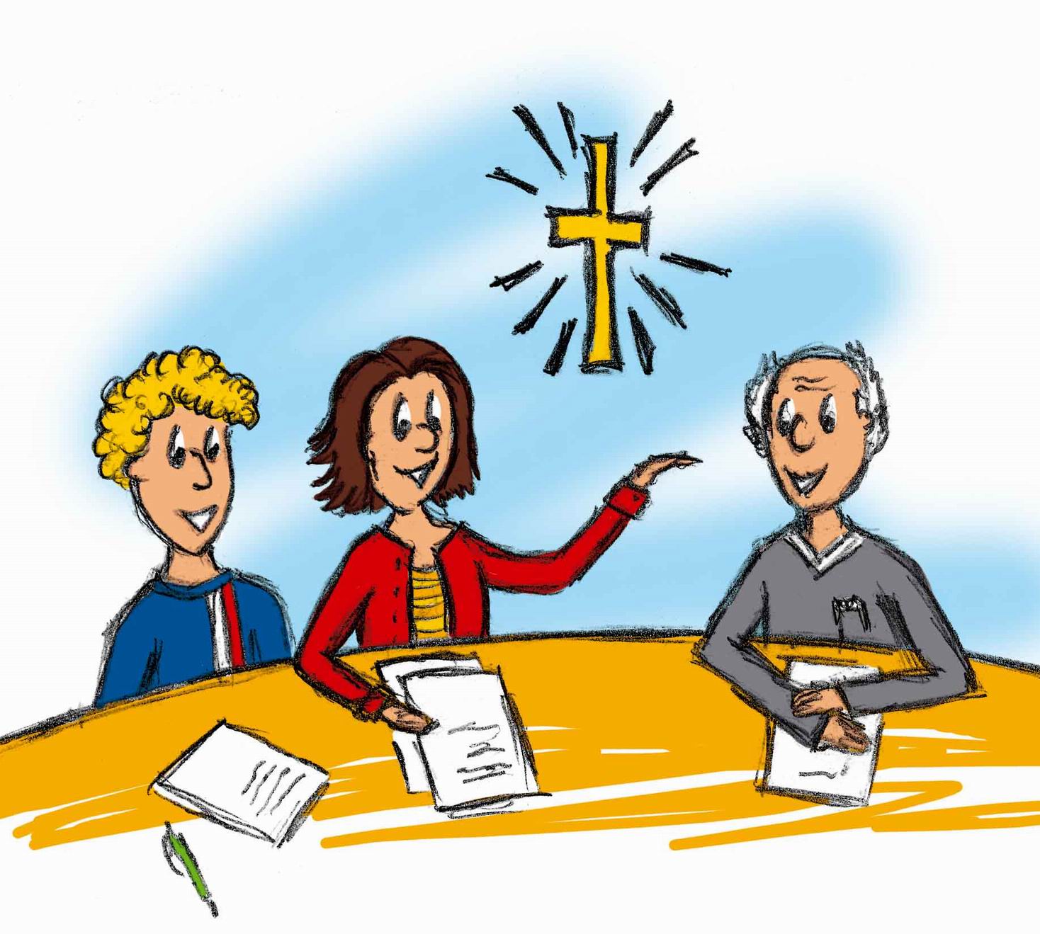 1A-GRAFIKENFACTUMFRANK--KIRCHENVERWALTUNG--PFARRGEMEINDERAT--KIRCHE--GEMEINSCHAFT--ARBEIT--KOMMUNIKATION