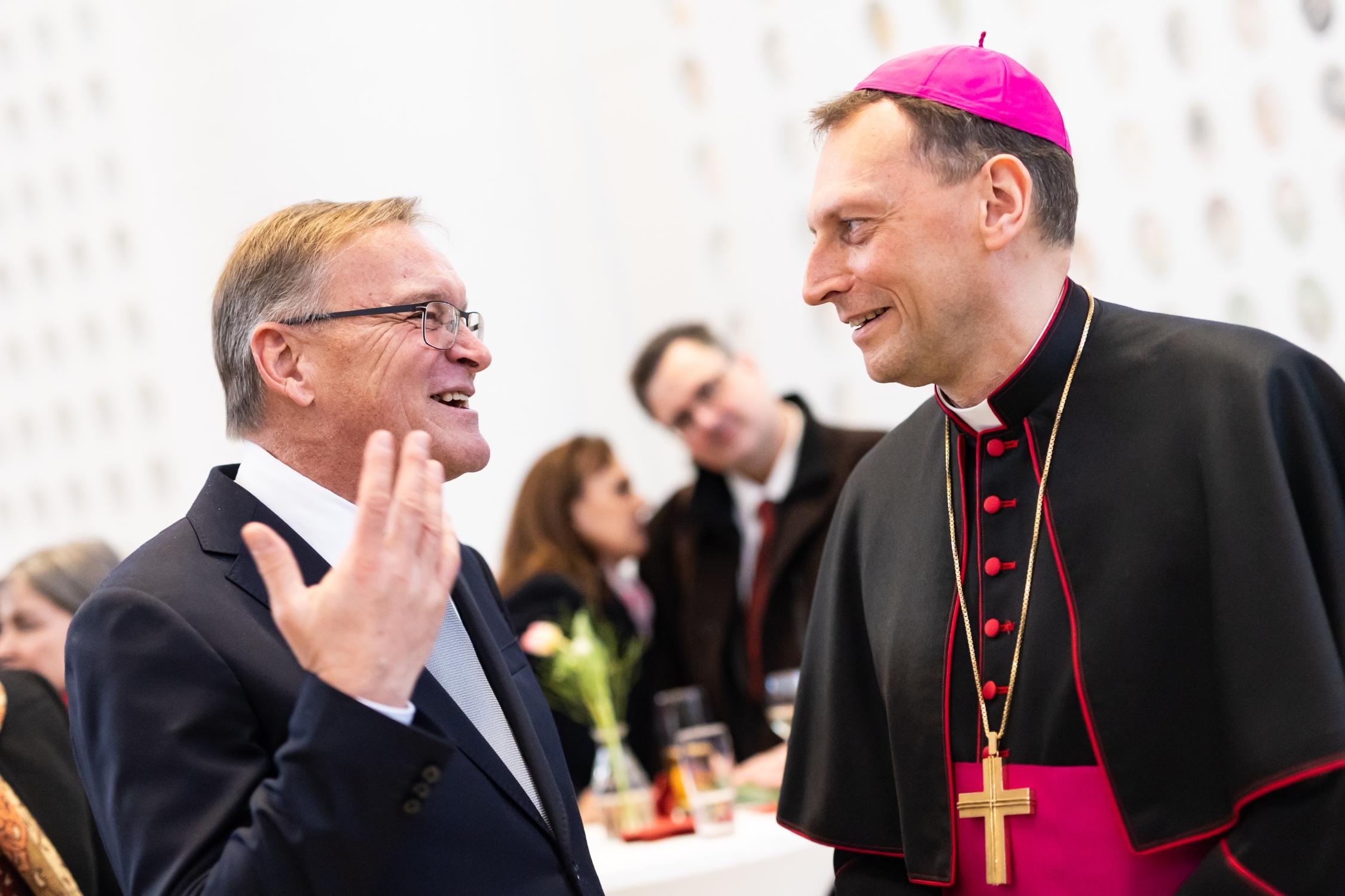 Bamberger Oberbürgermeister Andreas Starke und Erzbischof Herwig Gössl Amtseinführung Erzbischof Herwig Gössl