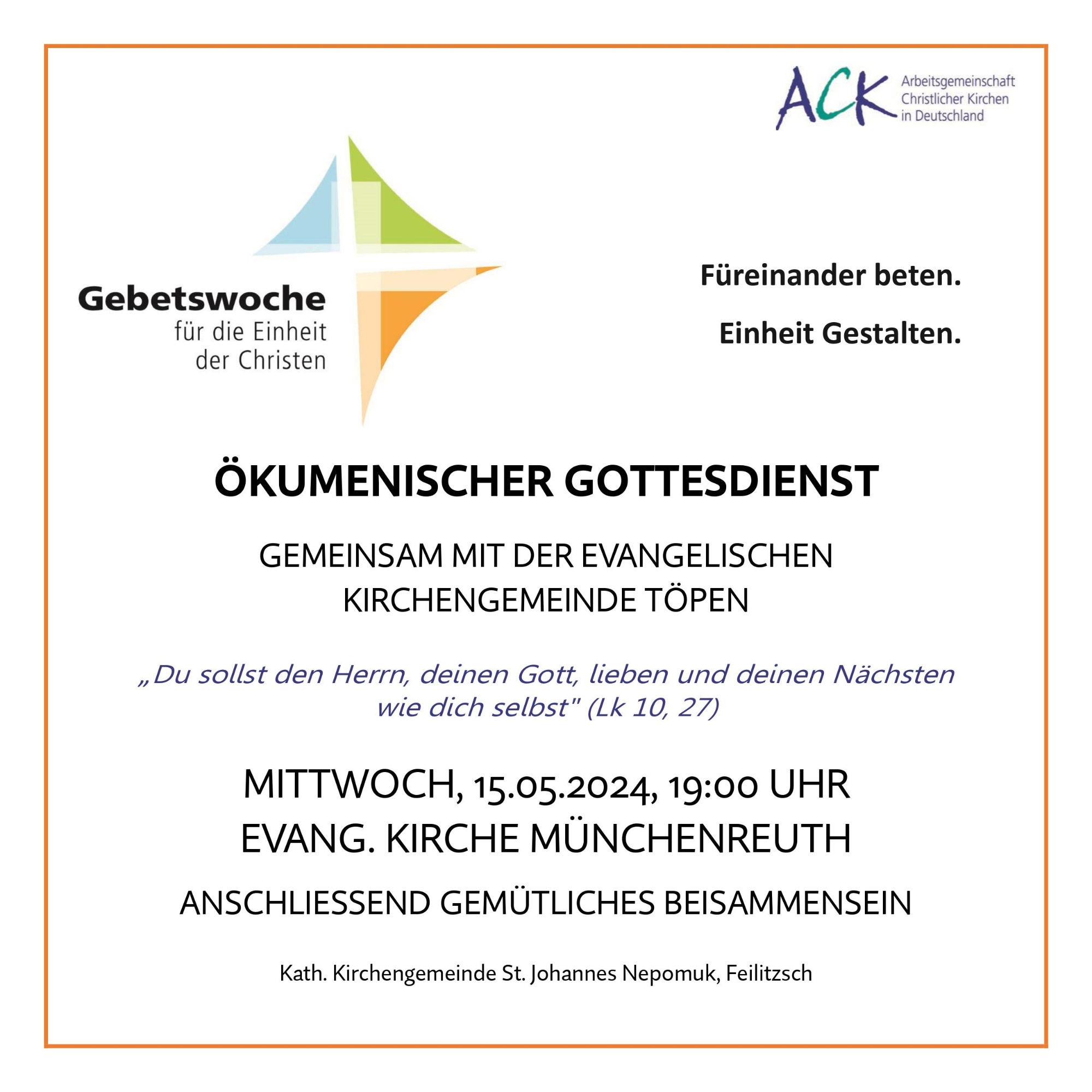 Gebetswoche für die Einheit der Christen