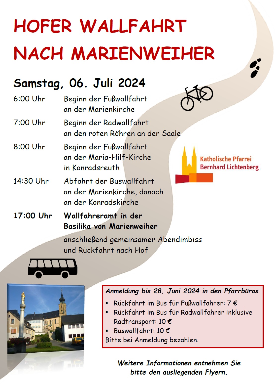 Hofer Wallfahrt nach Marienweiher Plakat 2024