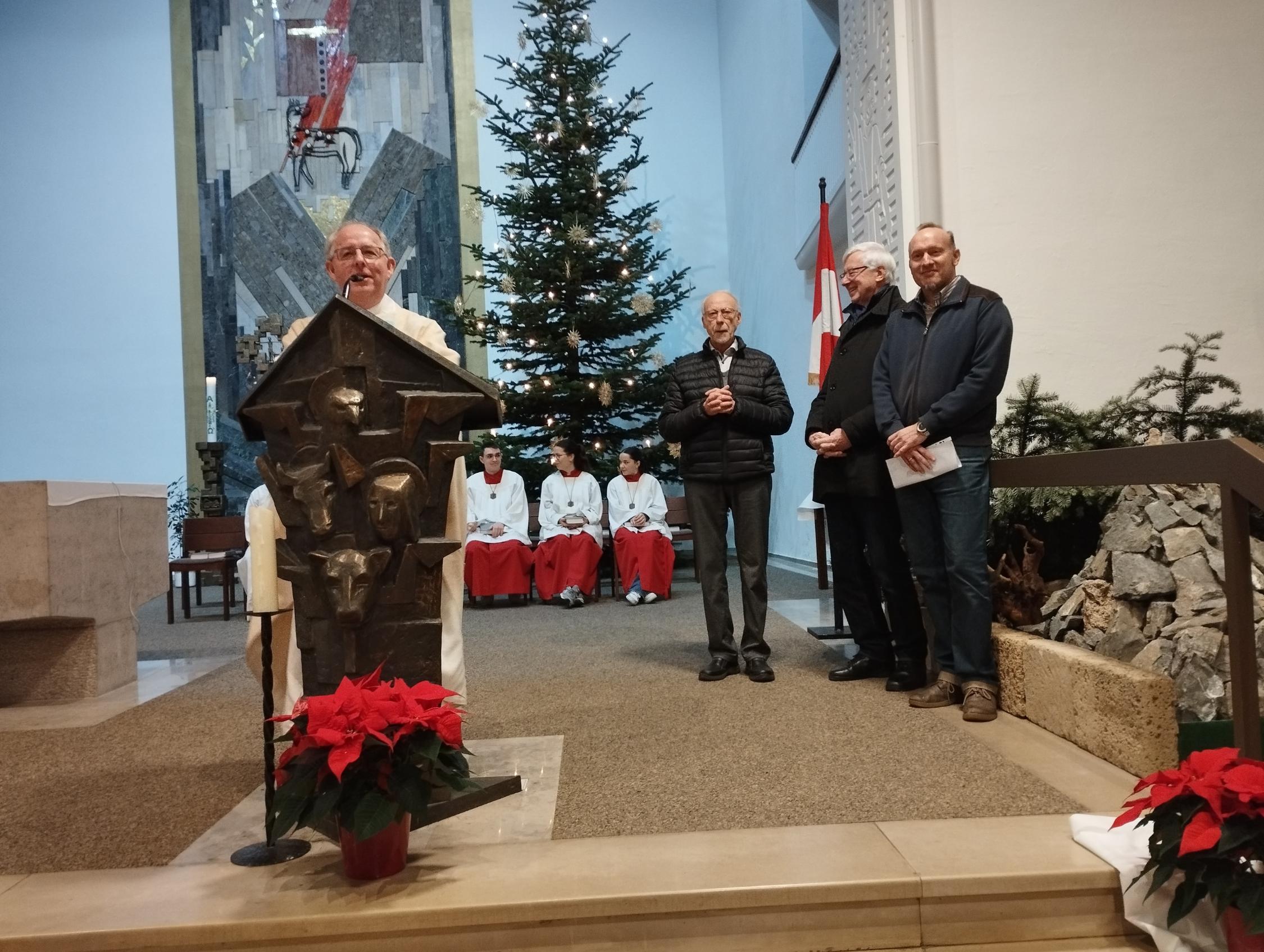 Jahresschluss 2023 Verabschiedung Tschoepe und P. Köhler