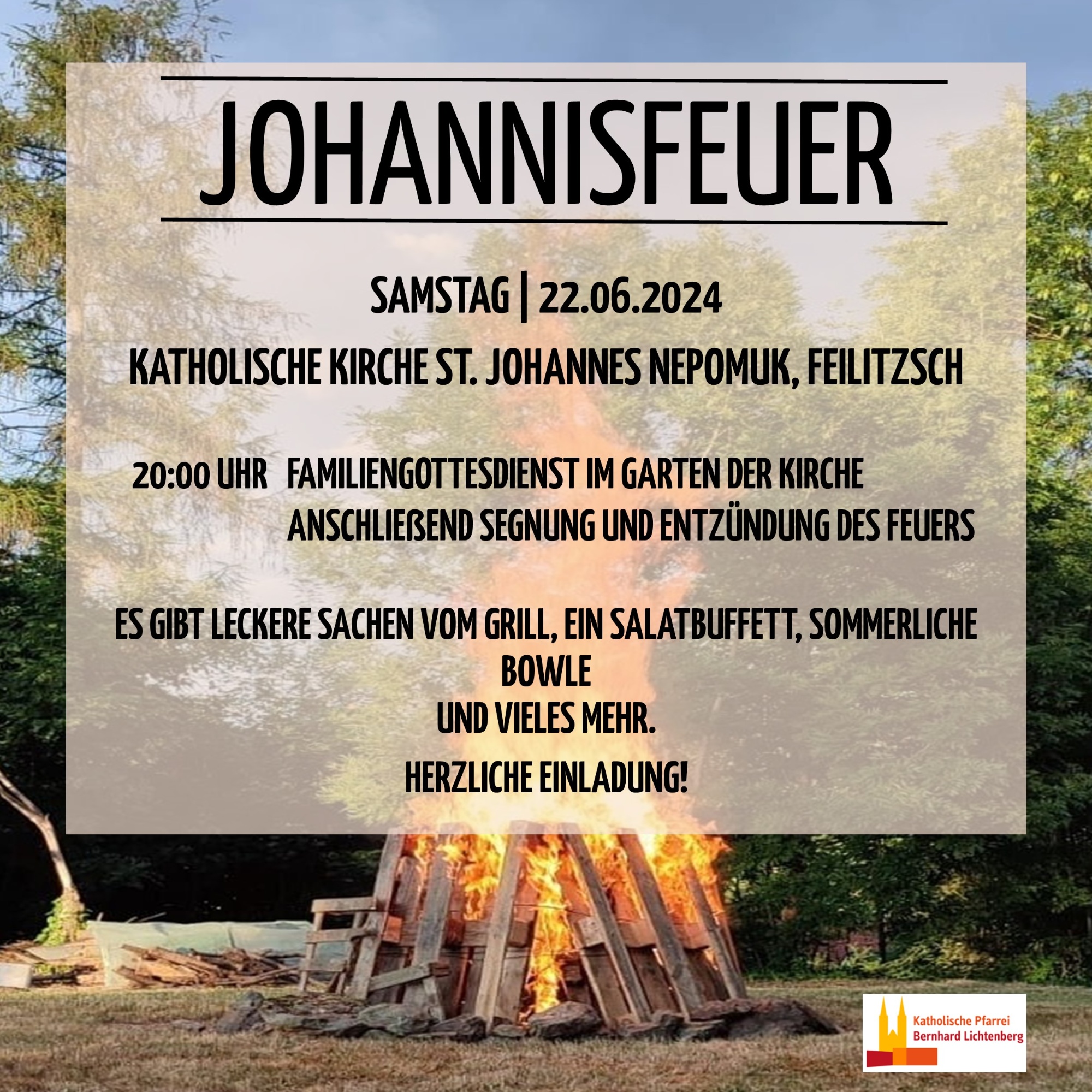 Johannisfeuer Ankündigung 2024