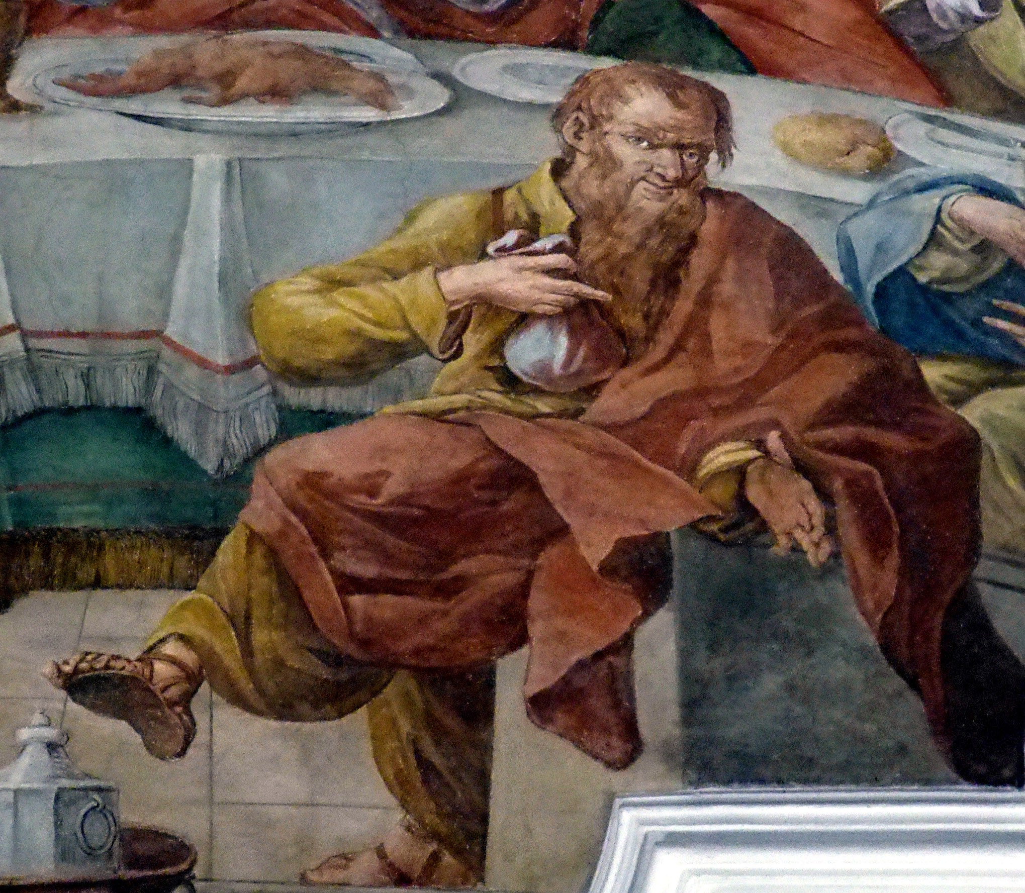 Judas mit dem Blutgeld (Barockkirche in Ellmau / Österreich)