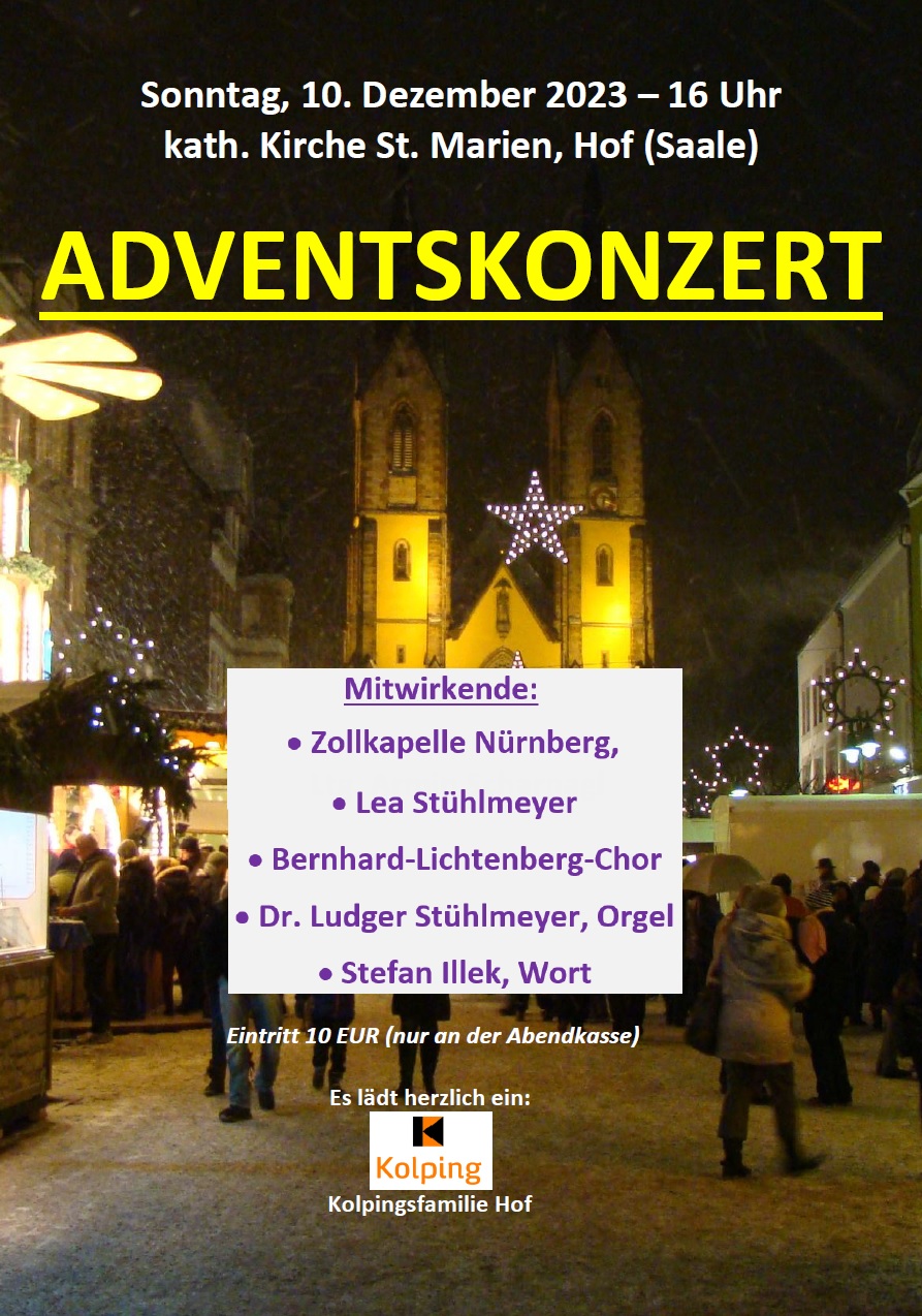 Kolping Adventskonzert 2023 Plakat