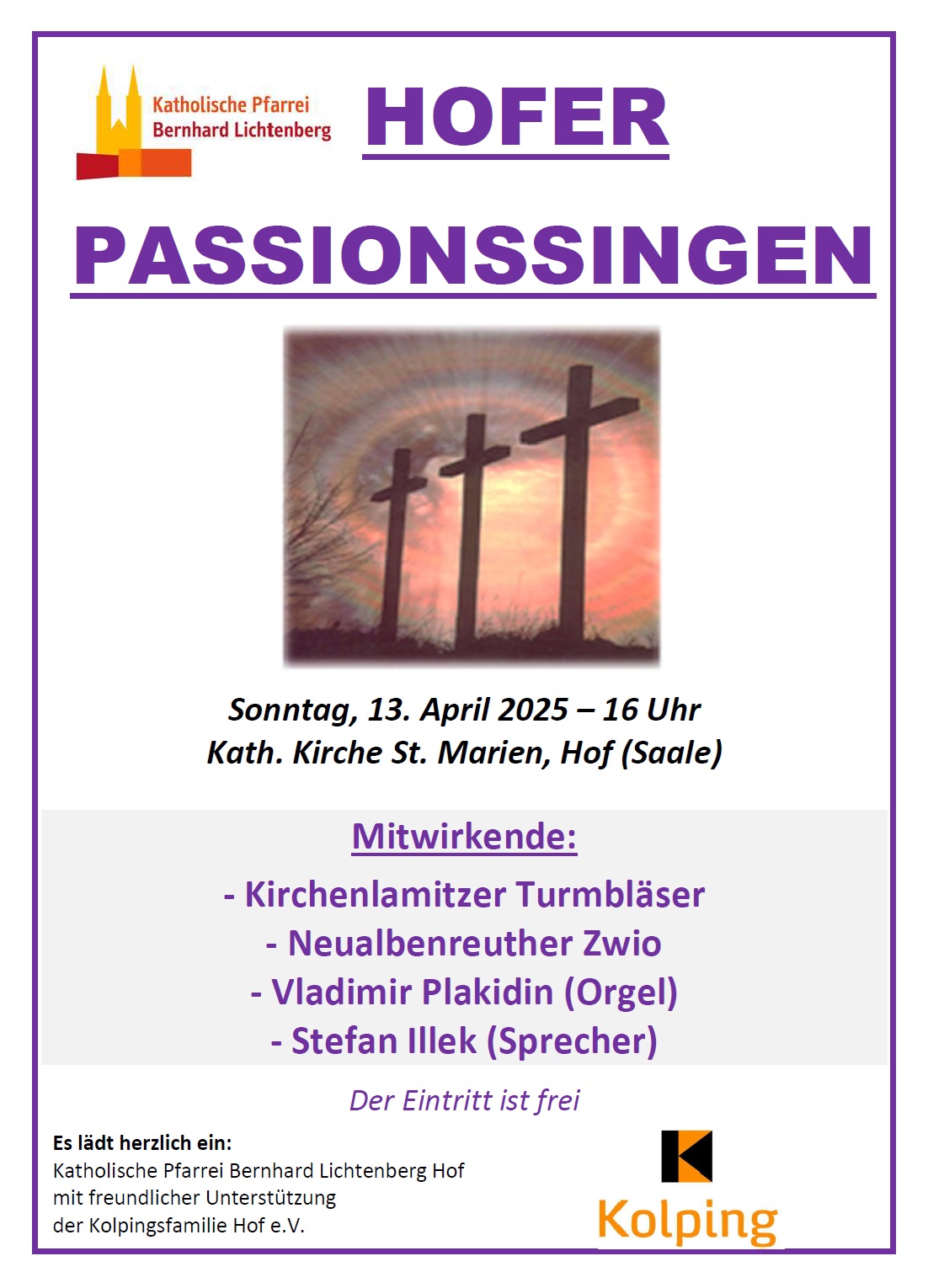 Passionssingen 2025 Plakat