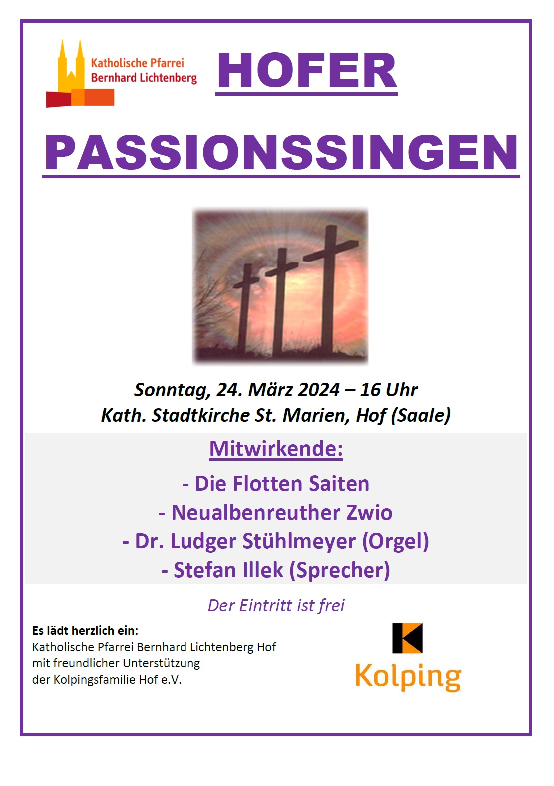 Passionssingen Plakat 2024