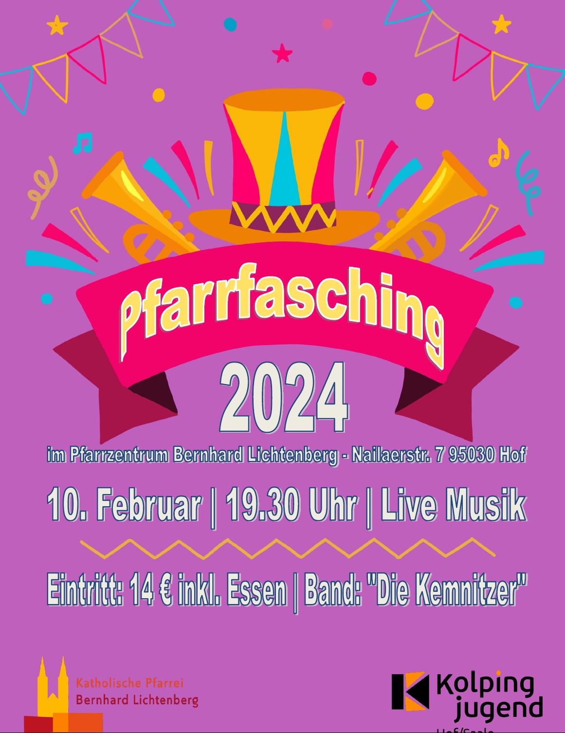 Pfarrfasching Plakat 2024
