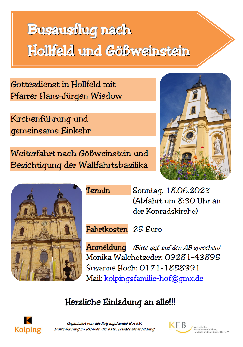 Plakat Kolping Hollfeld